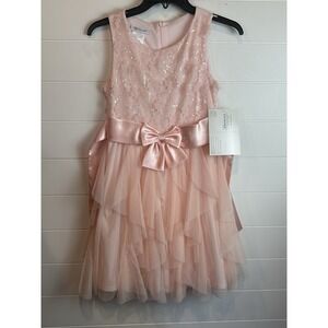 Bonnie Jean Sequel Flutter Floral Cascade‎ Party Dress Girl's Sz 14
